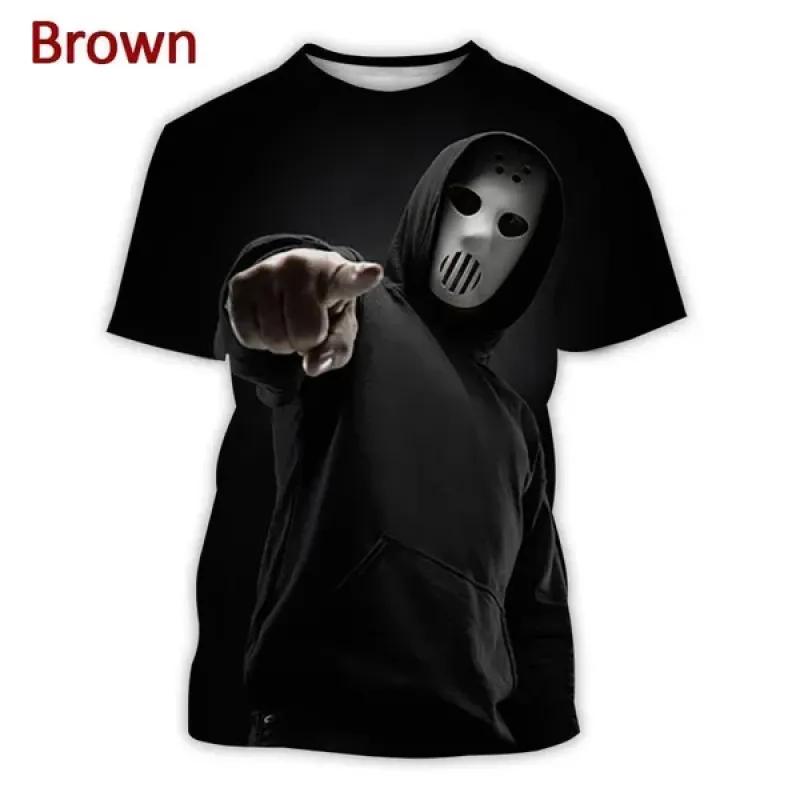 

Чоловіча футболка з короткими рукавами та 3D-принтом DJ Angerfist Весела чоловіча та жіноча повсякденна футболка з круглим вирізом у стилі хіп-хоп Спортивні топи S-6XL XL