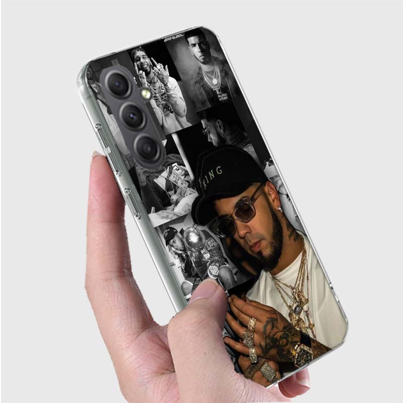 Rapper A-Anuel AA Real Phone Case for Samsung A16 A26 A36 A56 A17 A37 A57 A07 A06 A02S A03 A04S A05S Galaxy Note 20 10 A50S A71