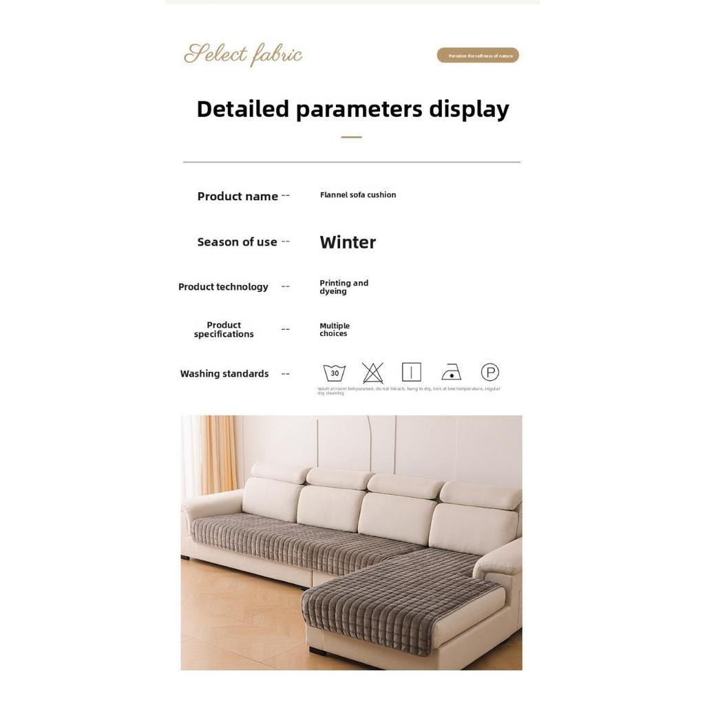 Super Miękki Nowoczesny Pikowany Pluszowy Pokrowiec na Sofę - Przyjazny Zwierzętom, Można Prać w Pralki, Dekoracja Salonu, Sypialni, Biura, Pokrowiec na Sofę Kombinowaną