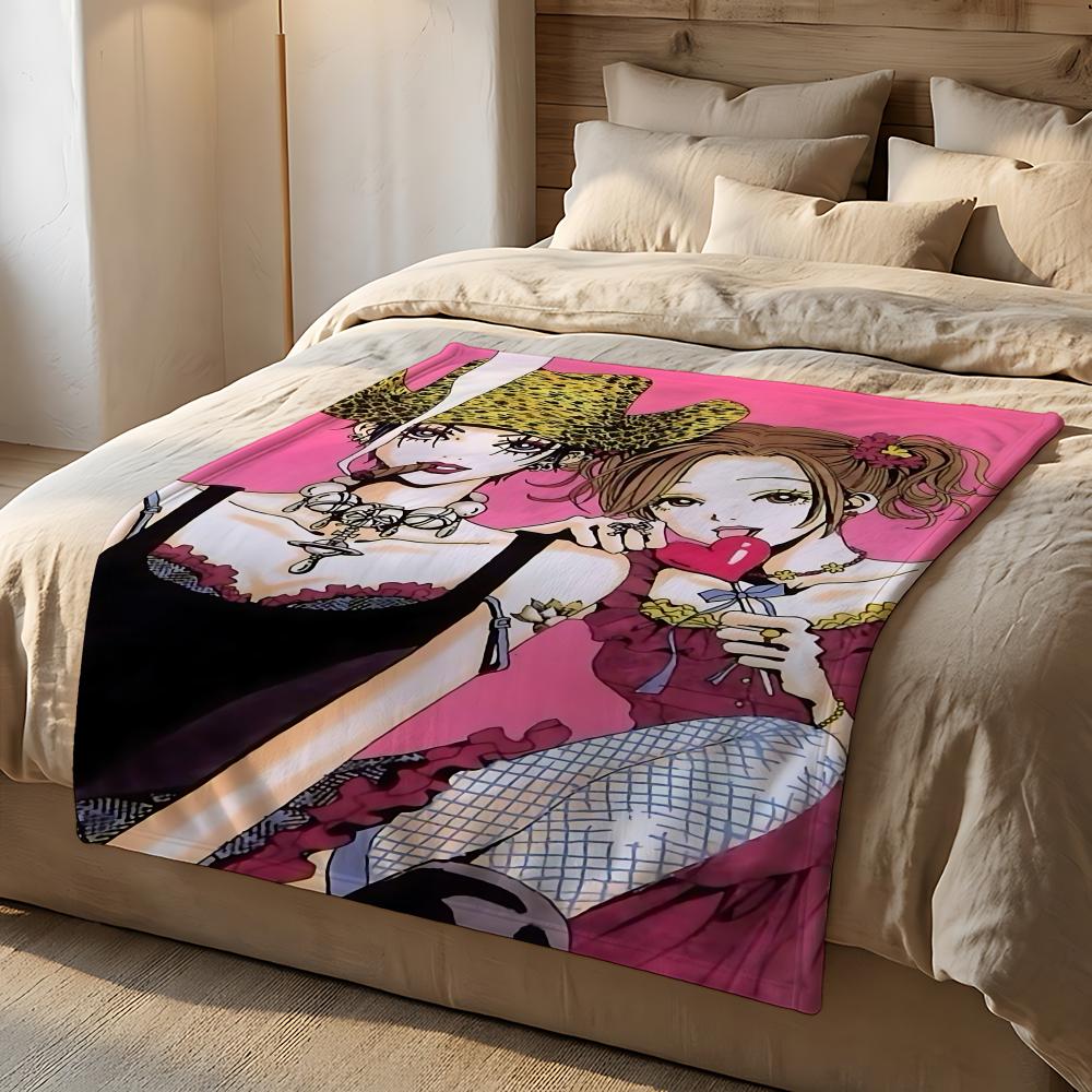 Anime N-NANAS Throw Short Plush Throw Blanket Soft Skin-Friendly Multi-Scene Home Office
