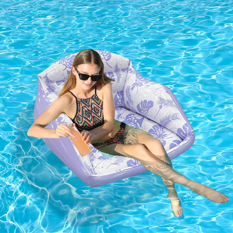 Eco-Friendly Inflatable Mesh Seat Raft - Single Person PVC Floating Pool Sofa