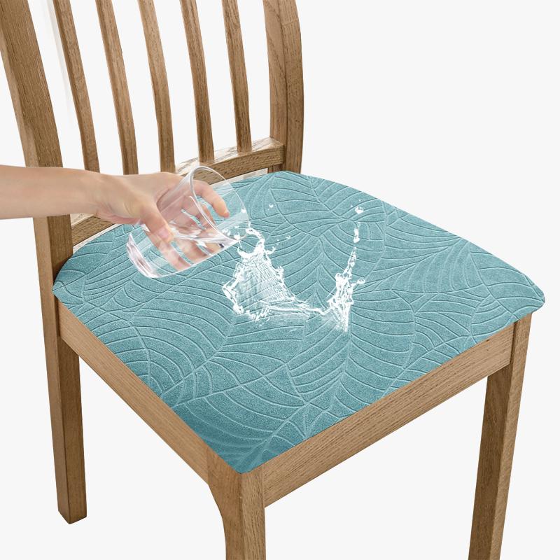 Nepromokavé Strečové Žakárové Potahy na Sedáky Židlí Odnímatelné Pratelné Polštářky Chrániče Sedáků Židlí do Jídelny