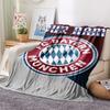 1PC Custom Name Bayern Munich Patterned Flannel Blanket Suitable For All Seasons for Home Decor Warmth and Comfort Gifts Holiday Present