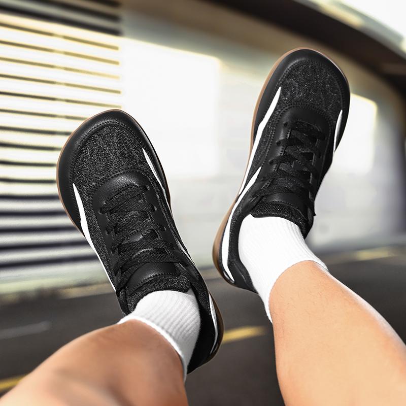 Men Barefoot Casual Flats Women Driving Shoes Unisex Black Wide Head Walking Shoes Couple Yoga Fitness Shoes Large Size