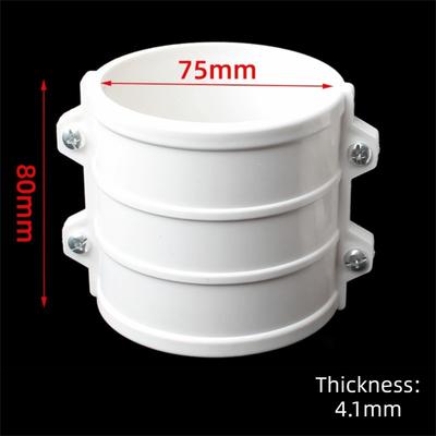 New PVC Water Pipe Repair Clamp 50mm/75mm/110mm/160mm Clamp Type Drain Pipe Fitting White Quick Joint Repair