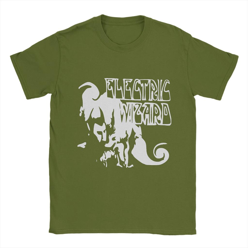 Casual T-Shirt Beach Electric Wizard Fashion T Shirts  Progressive Metal Cotton Tee Shirt Funny Design Short Sleeve Tees