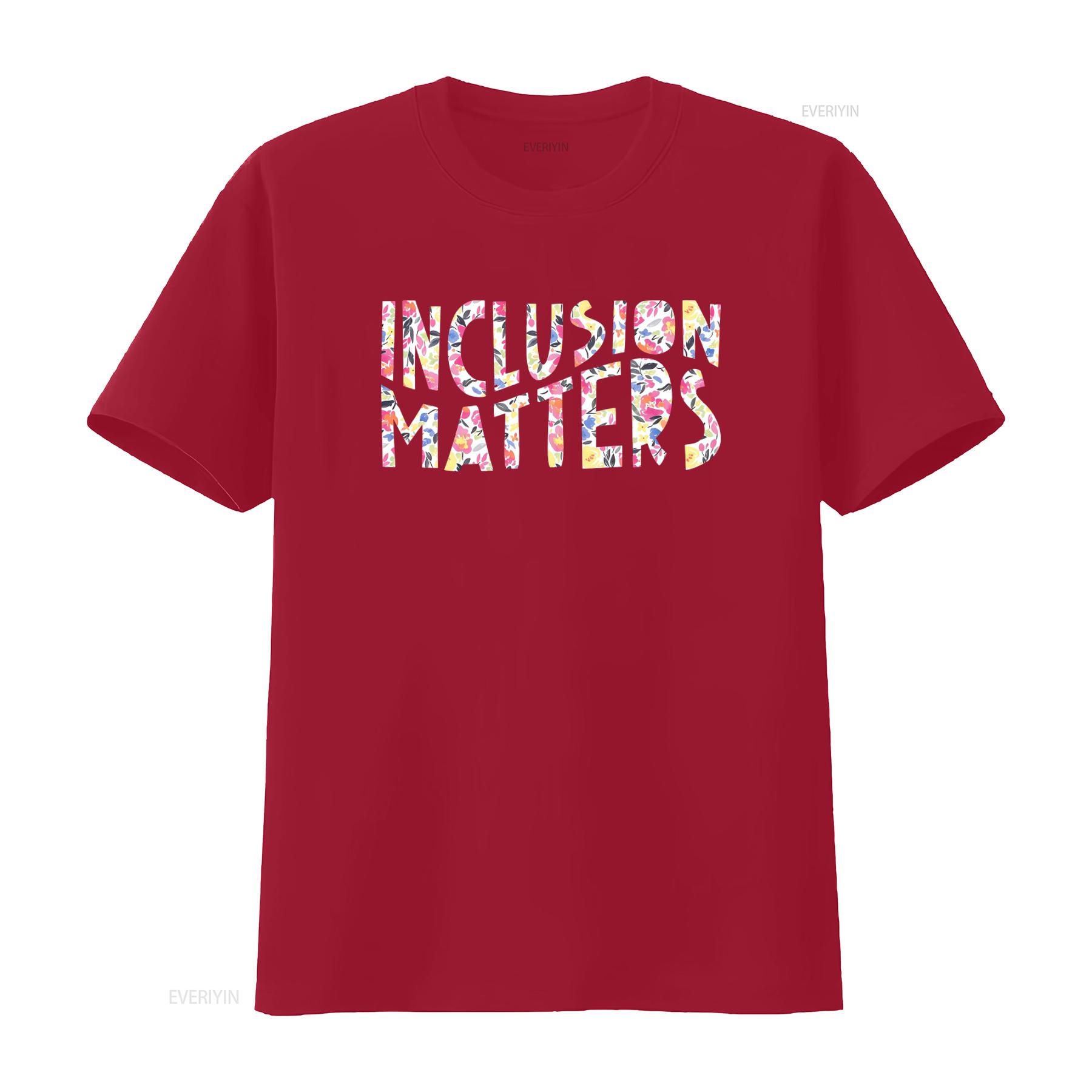 Inclusion Matters T Shirt Special Education Squad Autism Awareness Teacher Equality Neurodiversity Floral Print vintage Washed S