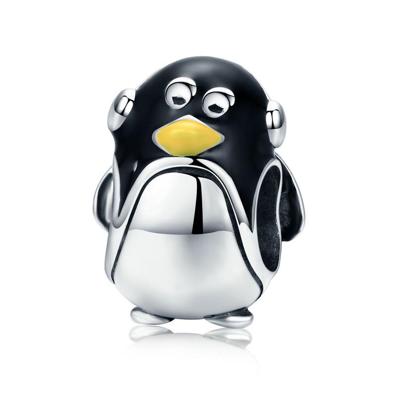 Trend Stopowy Stop DIY Pingwin Koraliki do Kieliszka do Wina Łańcuszek Zabezpieczający Akcesoria