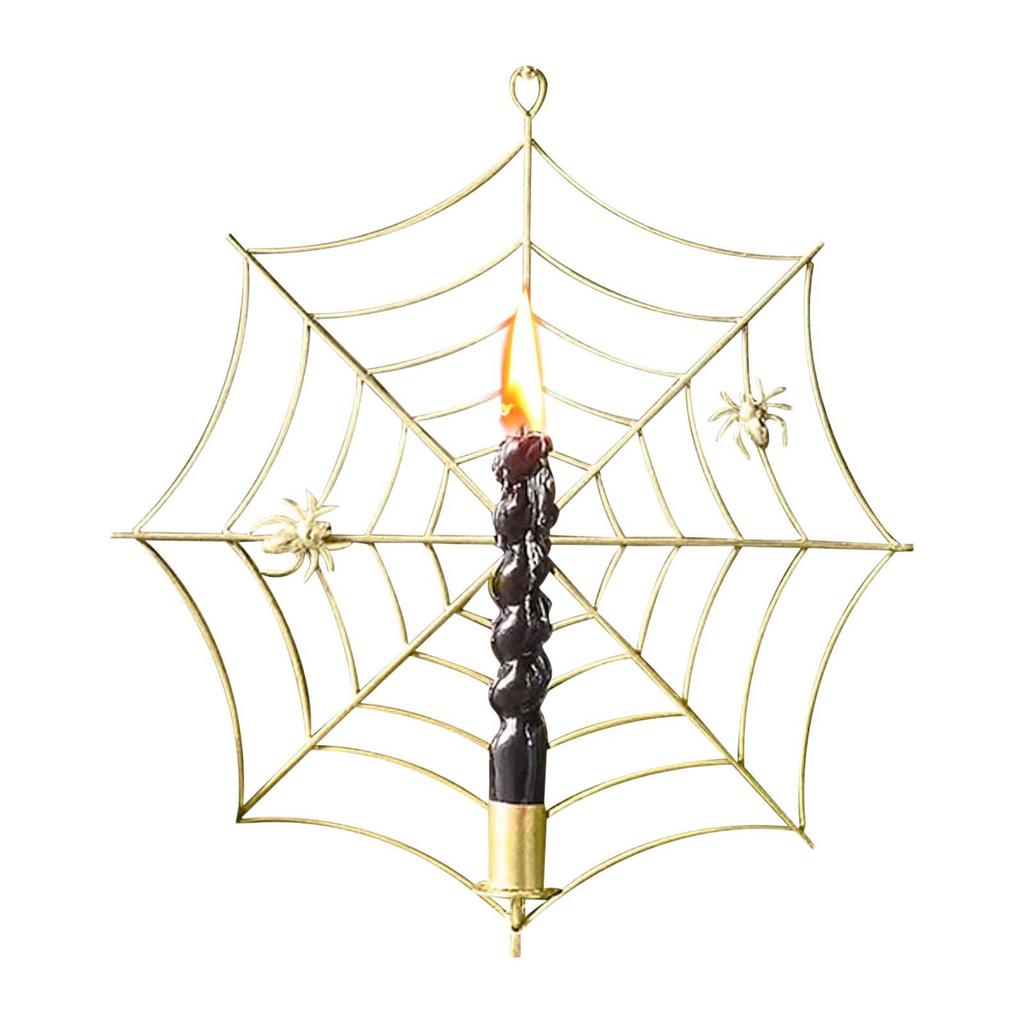 Web Candles Holders, Spiderweb Taper Candle Holder Sconce, Spiderweb Taper Wall Mounted Candle Holder For Halloween Festival Decorations
