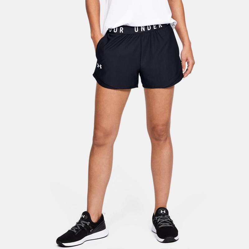 Under Armour Play Up Shorts 3.0 Casual Breathable Training Women Bottoms Black 1344552-001