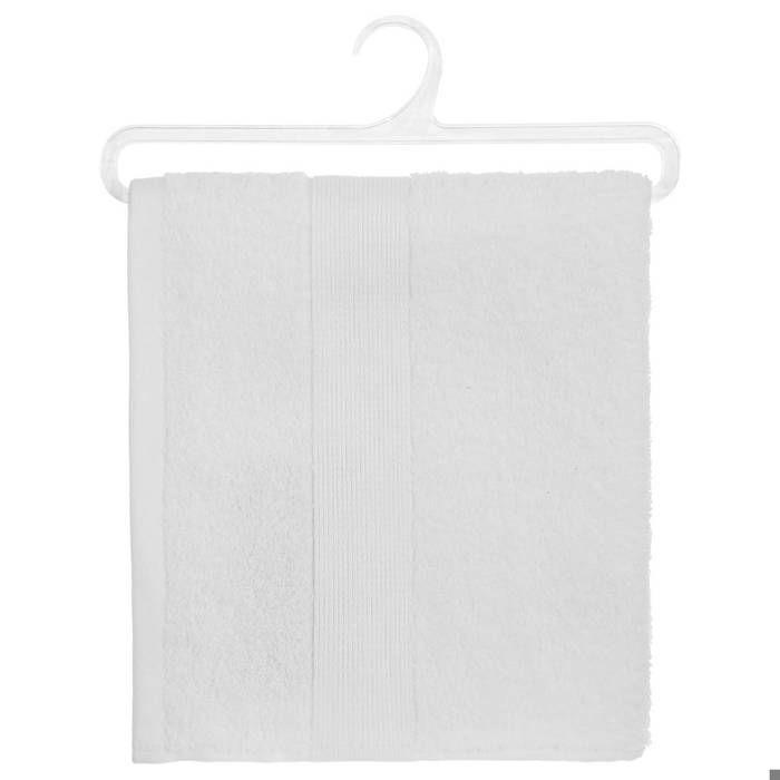 Serviette de toilette "Essentiel" coton blanc 50x90cm - Atmosphera createur d'interieur