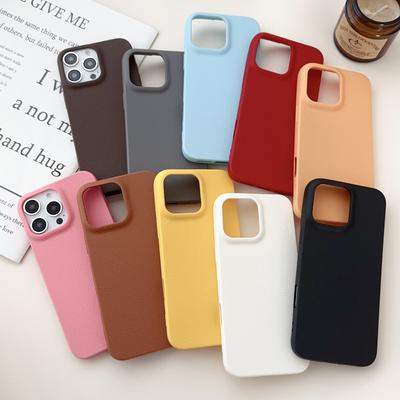 Luxuriöse Business Ledertextur Handyhüllen Für iPhone 11 12 13 14 15 16 Pro Max X XS XR Plus Silikon Stoßfest Braune Hülle