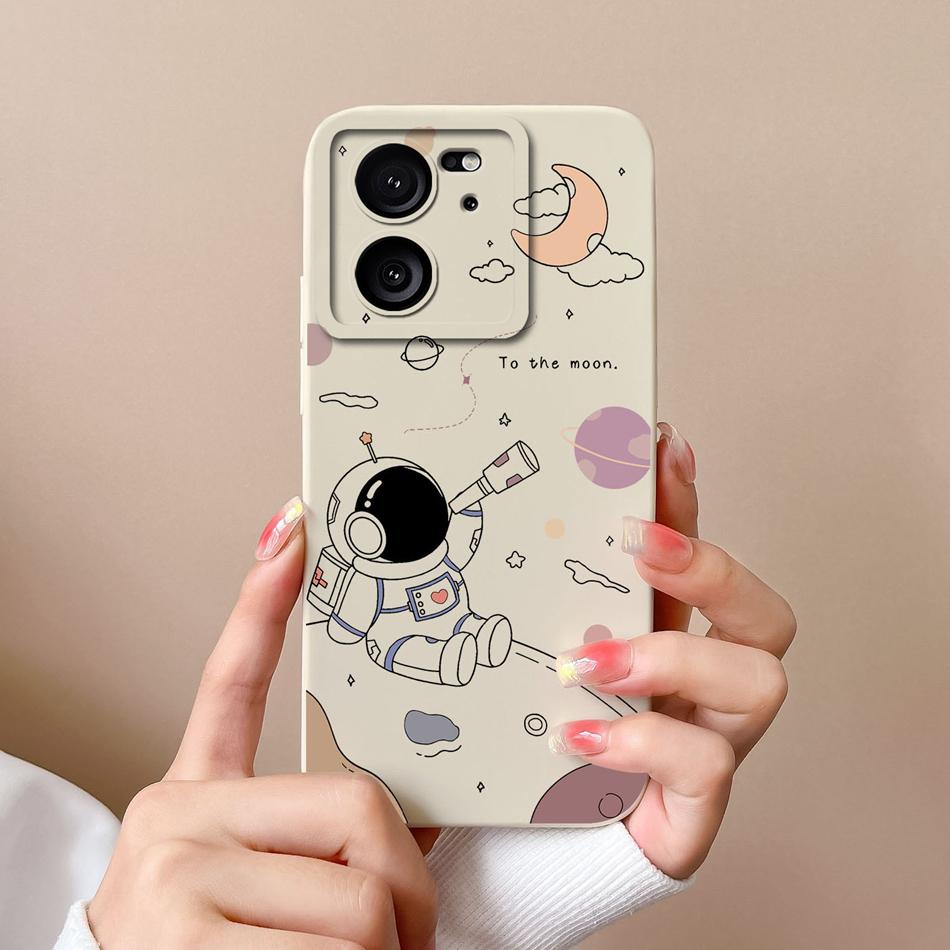 Case For Xiaomi 13T Pro Candy Painted Flowers Phone Cover For Xiaomi 13 T 13TPro Soft Liquid Silicone Shockproof Bumper Coque