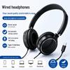 Bluetooth Type-C Wired Headband Earphones for Online Classes & Office Use