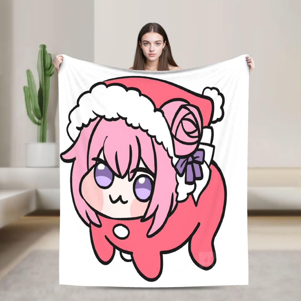 Cute Fanart N-Nikke DORO Flannel Blanket Winter  Soft Warm Throw Blanket for Girls Boys Living Room Graphic Bedspread Bed Cover