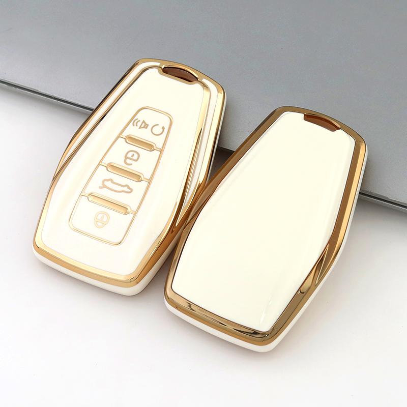 Fashion TPU Shell Fob Protected Accessories Bag Car Remote Key Case Cover For Geely Coolray 2024 X6 Emgrand Global Hawk GX7