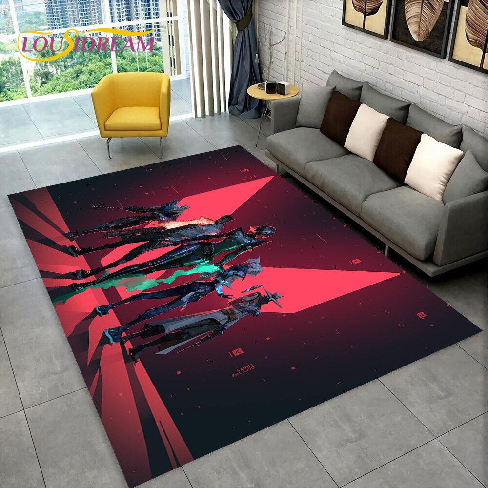 HD Valorant Series Game Gamer-Bereichsteppich, Teppich für Zuhause, Wohnzimmer, Schlafzimmer, Sofa, Fußmatte, Dekor, Kinder spielen, rutschfeste Bodenmatte