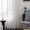 French Vintage Lace Curtains, Semi-Sheer Floral Mesh, Modern Simple Living Room Bedroom Balcony Sheer Curtain Panels, Home Decor