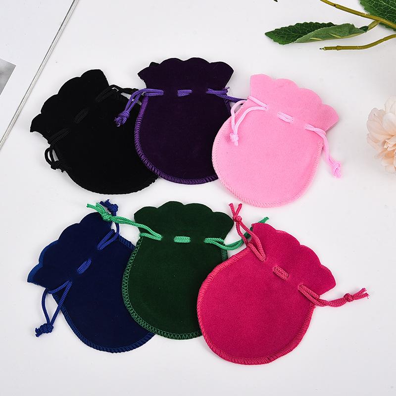 Gourd-Shaped Velvet Gifts Bags Colorful Drawstring Jewelry Bags Storage Pouches For Wedding Christmas Party Gifts Packaging Bags