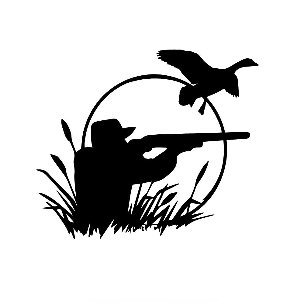 Autocollants Voiture Chasseur Aventure de Chasse Autocollants Voiture Moto Vitre Arrière Autocollants Décoratifs Housse Imperméable Rayures, 15cm 15cm&Black