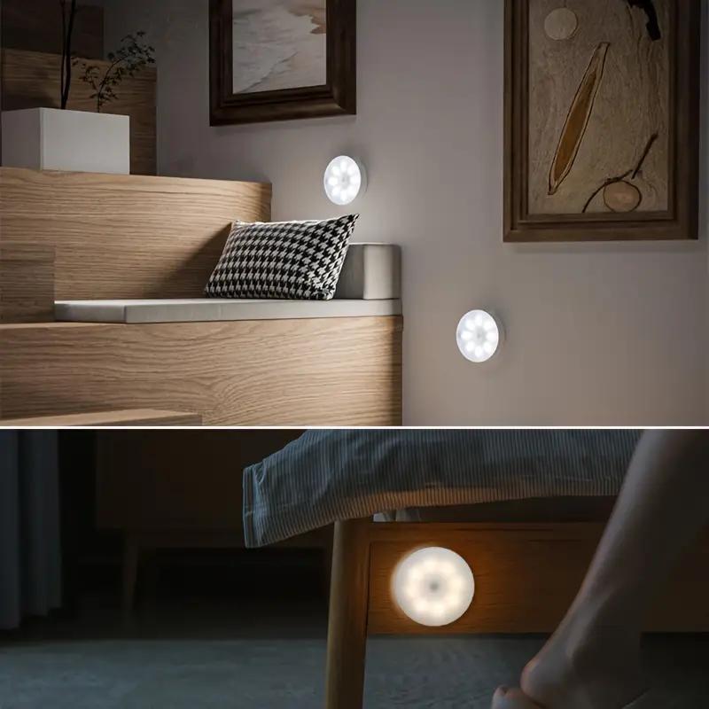 1 bucată, lumină de noapte cu senzor de mișcare cu LED - Detectare PIR ultra-sensibilă pentru pornire/oprire instantanee - Economie de energie și de la amurg până la zori - Instalare fără probleme