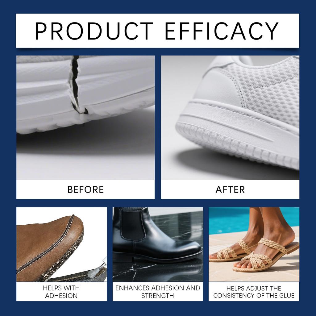 Jakehoe Shoe Glue, 0ml - Strong Adhesive for Leather, Rubber, Plastic, Quick Dry Shoe Fix