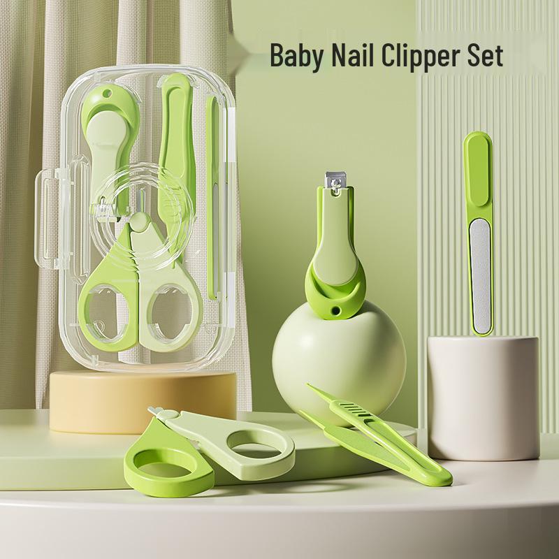 Children's Stainless Steel Nail Clipper Set with File & Small Scissors