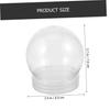HAKIDZEL Water Clear Snow Globes with Screw Perfect for DIY Snowball Kits 10-Pack Balls, Caps, Kids'