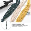 1Pcs Cotton Wine Bag Portable Red Wine Bottle Carrier Mesh Tote Holder Heavy Duty Handle for Party Christmas Wedding