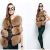 New Haining Raccoon Fur Vest Women, Yama Fur Small Coat Yellow Light and Fashionable Mink Hair