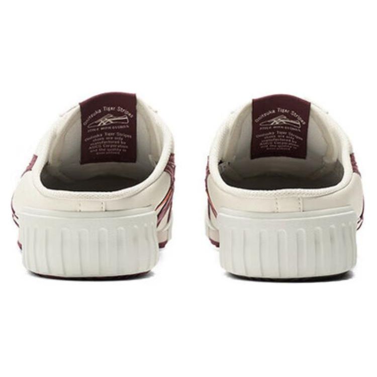 Onitsuka Tiger Machuation Sabot Non-Slip Wear-Resistant Low-Top Skate Shoes Women sneaker Beige Red 1183C012-103