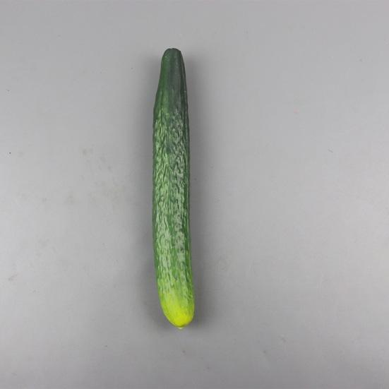 Squeeze Vegetable Toy, Realistic Fake Cucumber Eggplant Stress Ball, Soft PU Slow Rise Fidget for Adults, Farmhouse Kitchen Decor