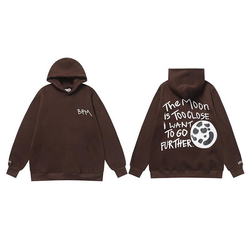 Broken Planet Graphic Print Hoodie Loose Fit Hip Hop Streetwear Teens Casual Winter Sweatshirt