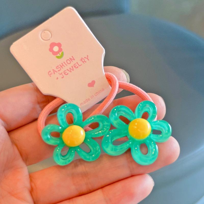 2KS Průhledné Nepravidelné Duté Květiny Princeznovské Vlasové Doplňky Dívčí Elastické Gumičky do Vlasů Dětské Pokrývky Hlavy Dětské Gumičky do Vlasů