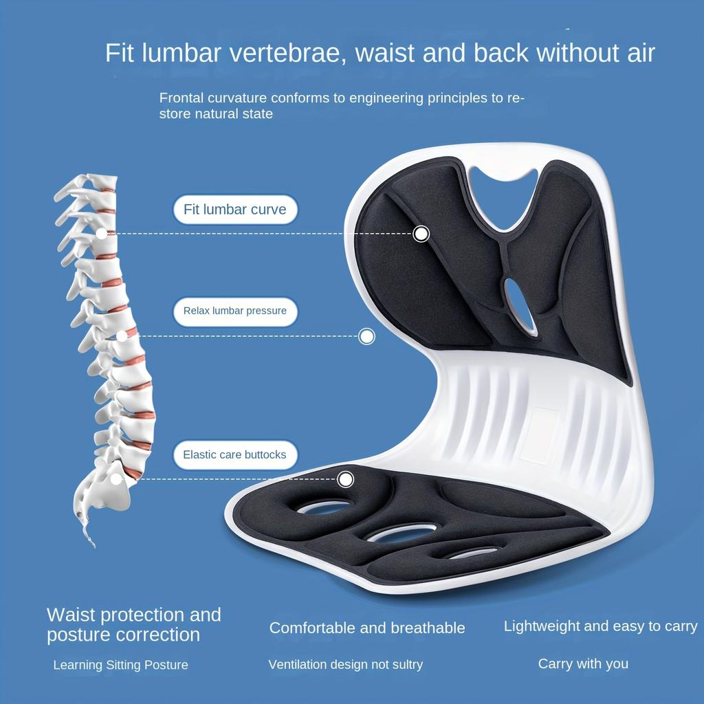 Ergonomischer Stuhl mit Lendenwirbelstützkissen, ein perfektes Werkzeug zur Haltungskorrektur
