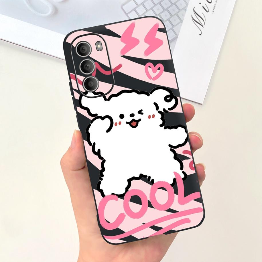 For Motorola Moto G51 G71 5G Case XT2171-2 XT2171-1 XT2169-1 Shockproof Cover Cute Rabbit Flower Phone Cases For Moto G31 Bumper