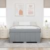 Bed Frame with Mattress Light Grey 140 x 200 cm Fabric