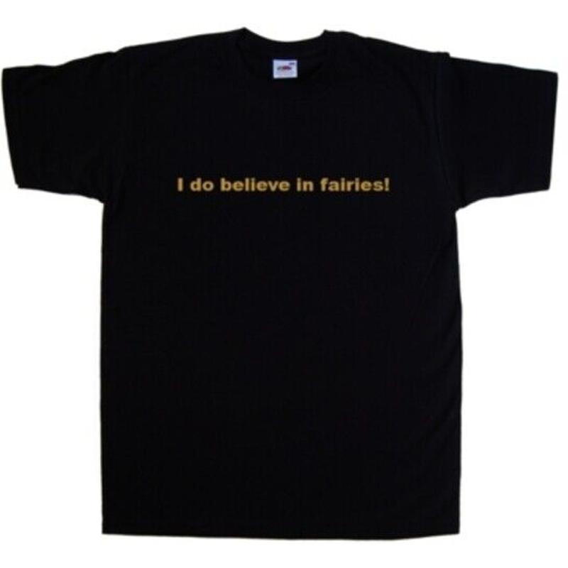 I Do Believe In Fairies T-Shirt - Men s Summer Cotton Graphic Tee S разноцветный