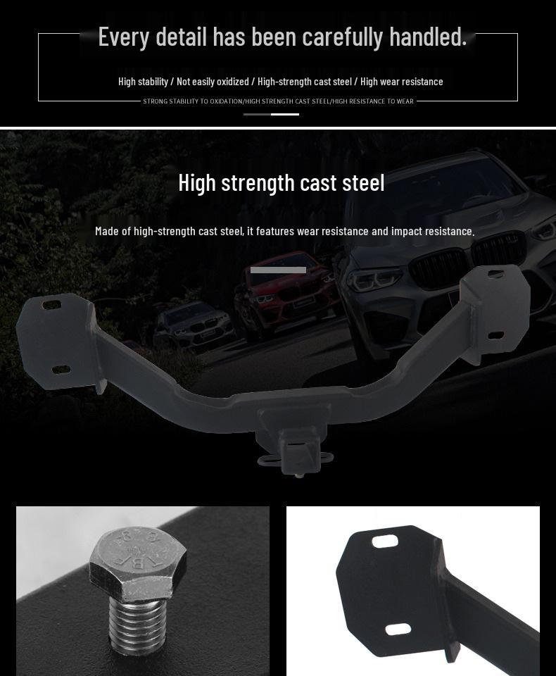 Compatible BMW X3/X4 Trailer Hitch & Rear Tow Hook Set