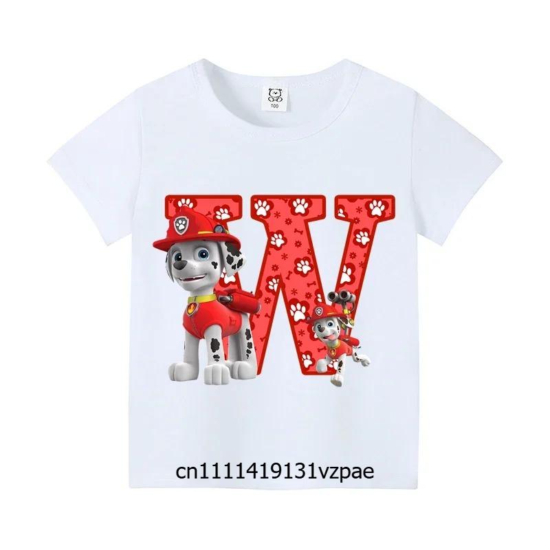 PAW Patrols Children Short Sleeve T-shirt Summer Kids Cartoon Printed Clothing Boy Casual Cotton Tee Girl Anime Cute Tops Gifts