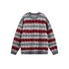 Unisex Oversized Crewneck Knit Sweater Cotton Blend Gradient Mohair Style Winter Casual Pullover Teens