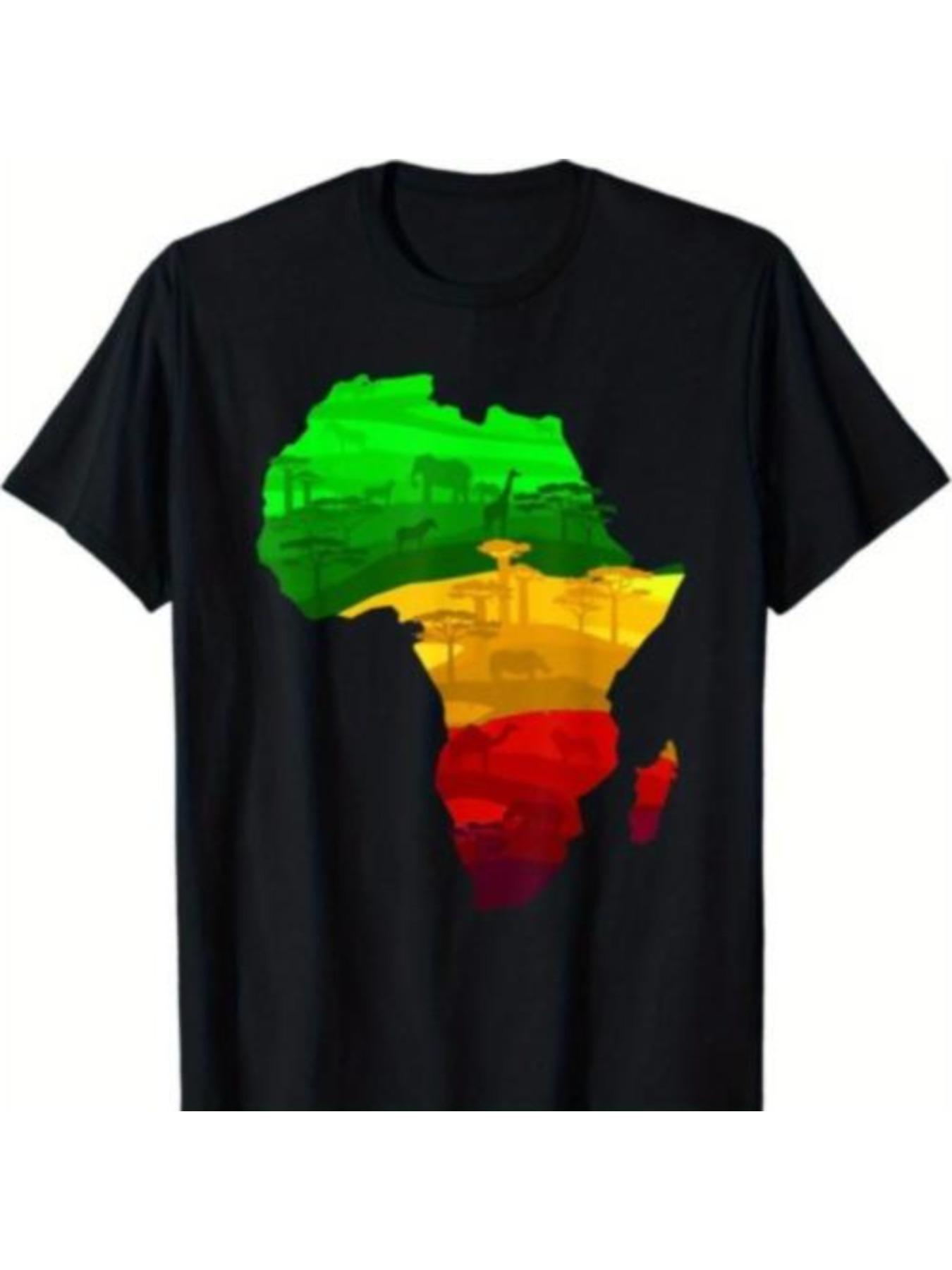 Africa Pride Juneteenth Tee Proud African Pride Juneteenth TShirt Africa Map Green Yellow Red S