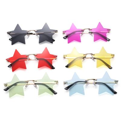 Lunettes Drôles Lunettes Pentagramme Lunettes de Soleil Forme Étoile Lunettes de Fête Lunettes de Soleil Sans Monture
