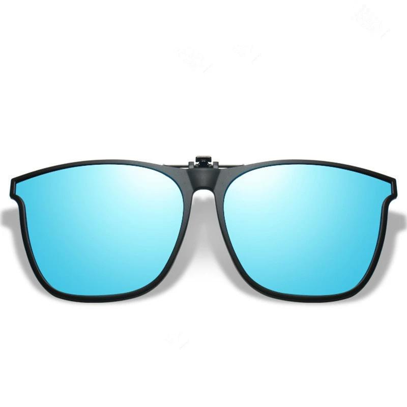 

Модные солнцезащитные очки с откидной оправой, квадратные солнцезащитные очки с клипсой большого размера, очки ночного видения для вождения