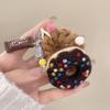 Wool Felt Telephone Line Hair Rope Straight Cookies Ponytail Holder Plush Donut Hair Ring  Daily