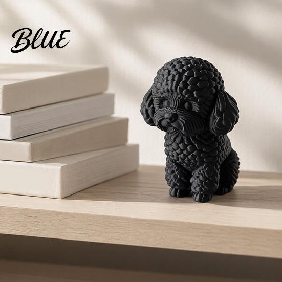 Artistic Pet Memorial 3D Printed Cute Teddy Dog Statue Mini Poodle Figurine