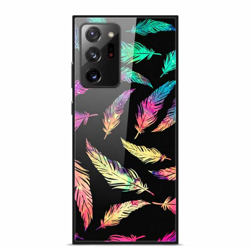 Glass Back Cover For Samsung Note 20 Ultra Case Tempered Glass Case For Samsung Galaxy S21 Ultra Case S 21 Note20 Ultra Funda