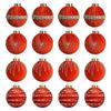 8CM Velvet Christmas Ball Pendant 3.2INCH Hanging Christmas Tree Decoration Ball Hot Stamping Star Christmas Ball