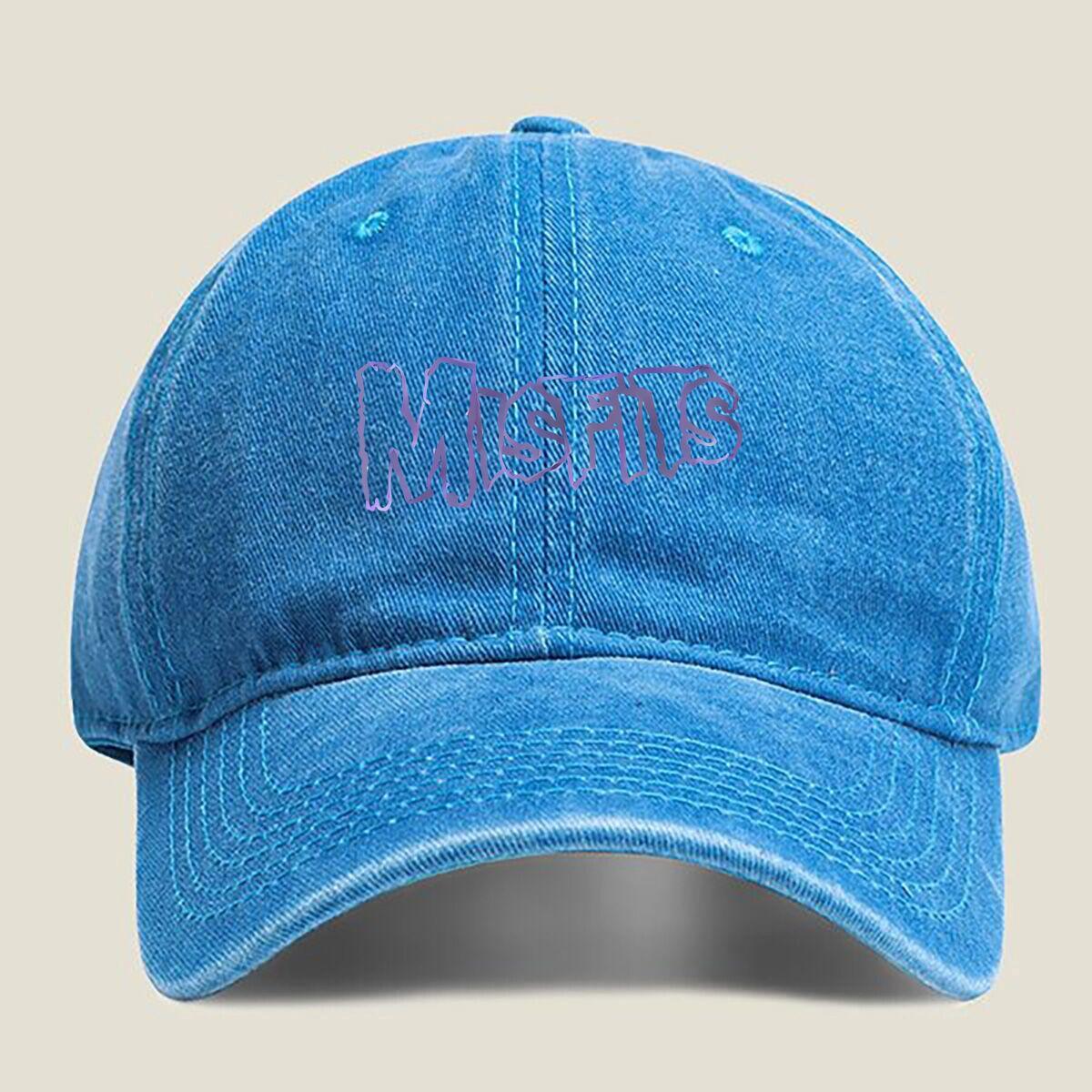 

Misfits Purple Logo Washed Baseball Cap One Size озеро синий