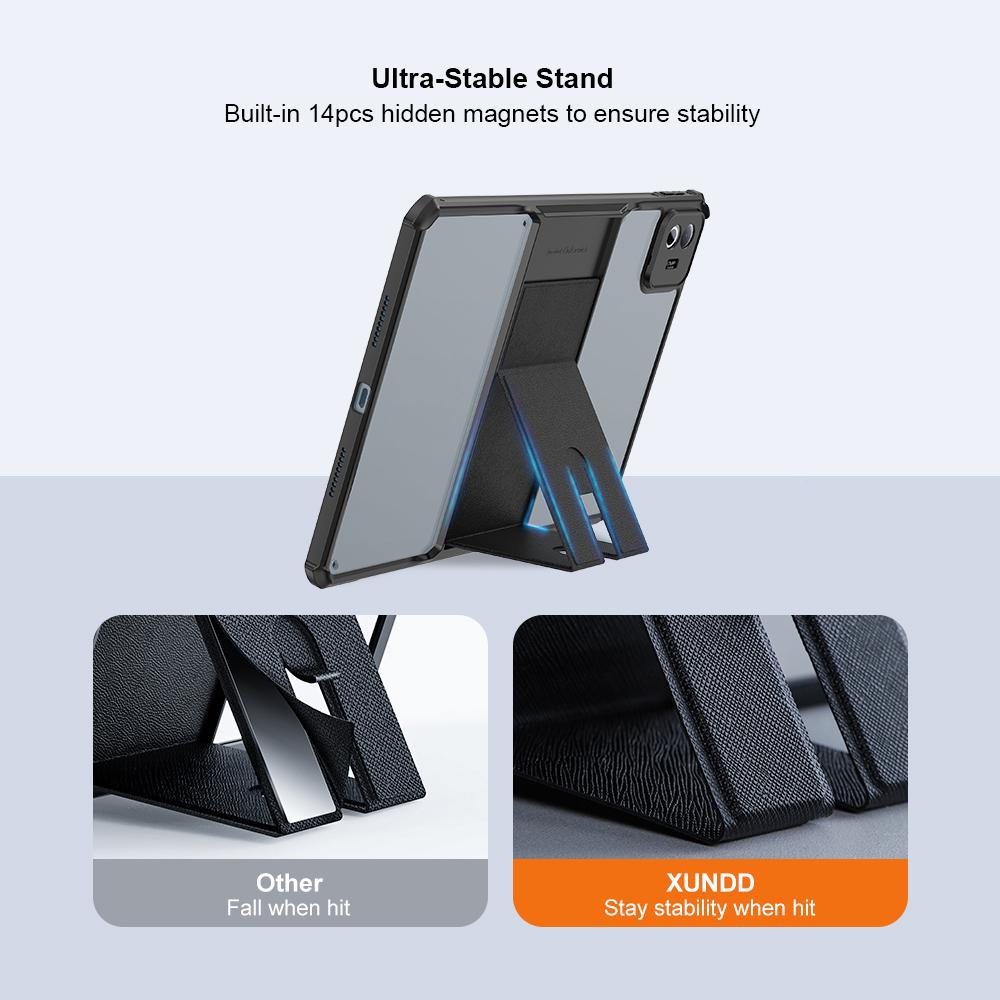 XUNDD Tablet Case For Xiaomi Pad 8 / 8 Pro Leather Kickstand TPU + PC Airbag Protection Tablet Cover